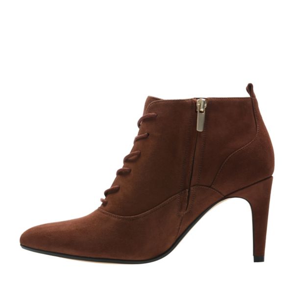 Clarks Womens Laina Jasmine Ankle Boots Brown | UK-9621458